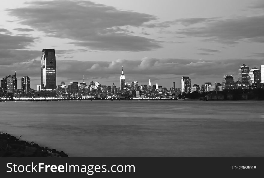 The New York City skyline from the Liberty State Park
