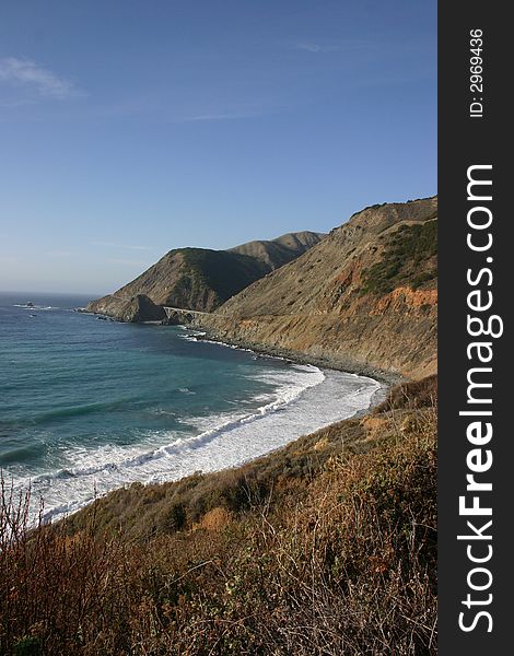 The Big Sur Coastline in California.