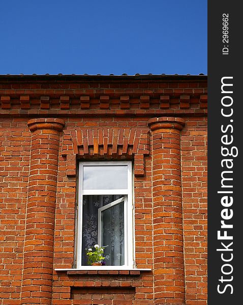 Window of the old house, decor