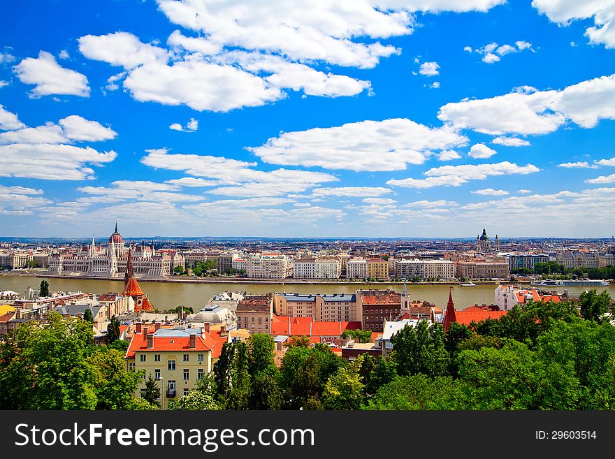 Beautiful panorama of Budapest city with its architecture. Beautiful panorama of Budapest city with its architecture