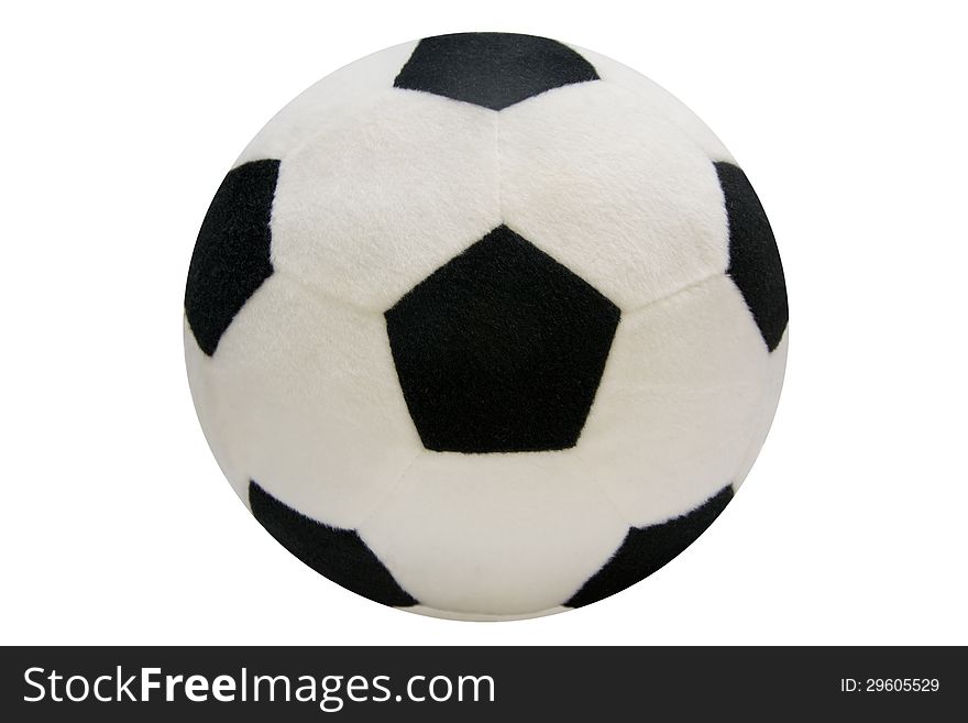 Fur soccer ball isolated on white