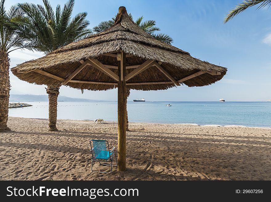 Sandy beach of Eilat, Israel