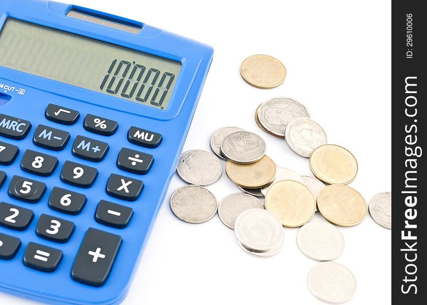Calculator And Thai Coins