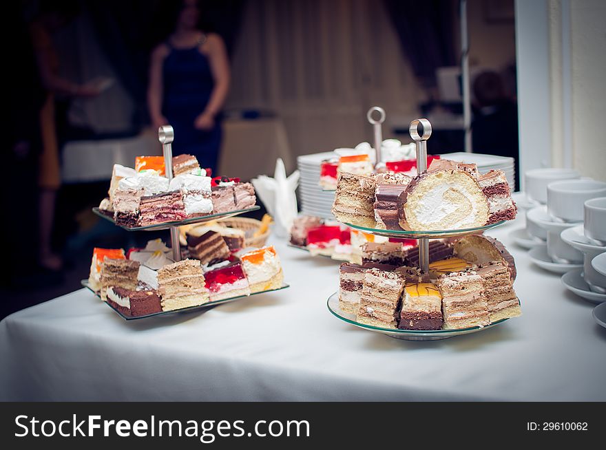 Traditional Polish Cakes On table. Traditional Polish Cakes On table