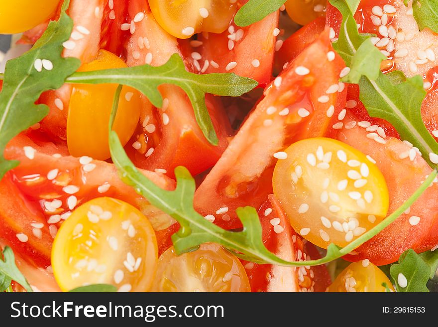 Vegetable salad close-up