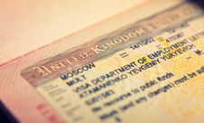 Open Passport, Tourist Visa Royalty Free Stock Photo Open Passport, Tourist Visa Royalty Free Stock Photo