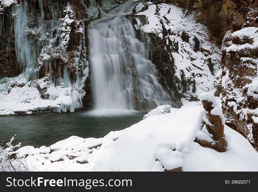 The waterfalls of Riva in Campo Tures