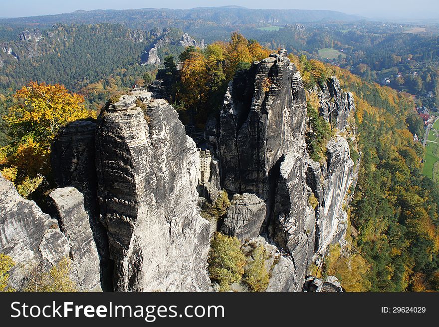 The Elbe Sandstone Mountains In Germany
