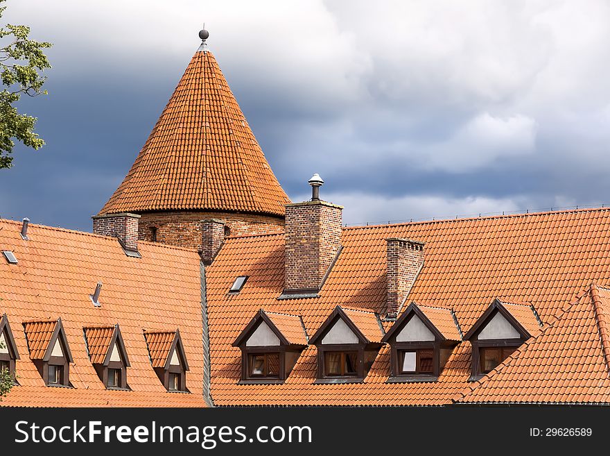 Sights of Poland. Bytow Old Town with Gothic castle. Sights of Poland. Bytow Old Town with Gothic castle.