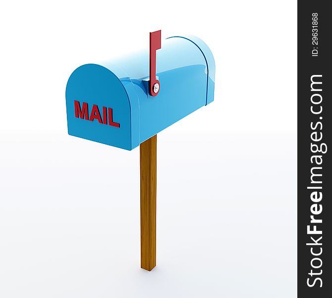 Mailbox isolated on white background