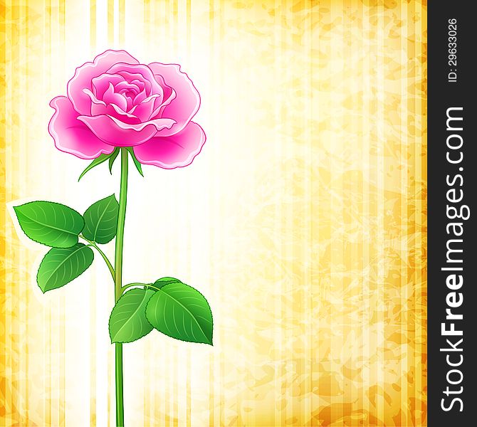 Vector textured background with rose. EPS10. Vector textured background with rose. EPS10