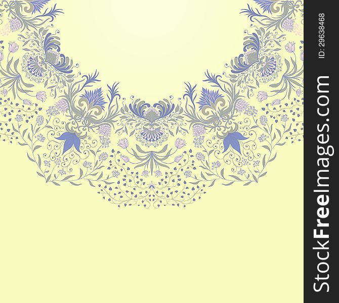 Vector illustration with floral pattern for greeting card. Vector illustration with floral pattern for greeting card.