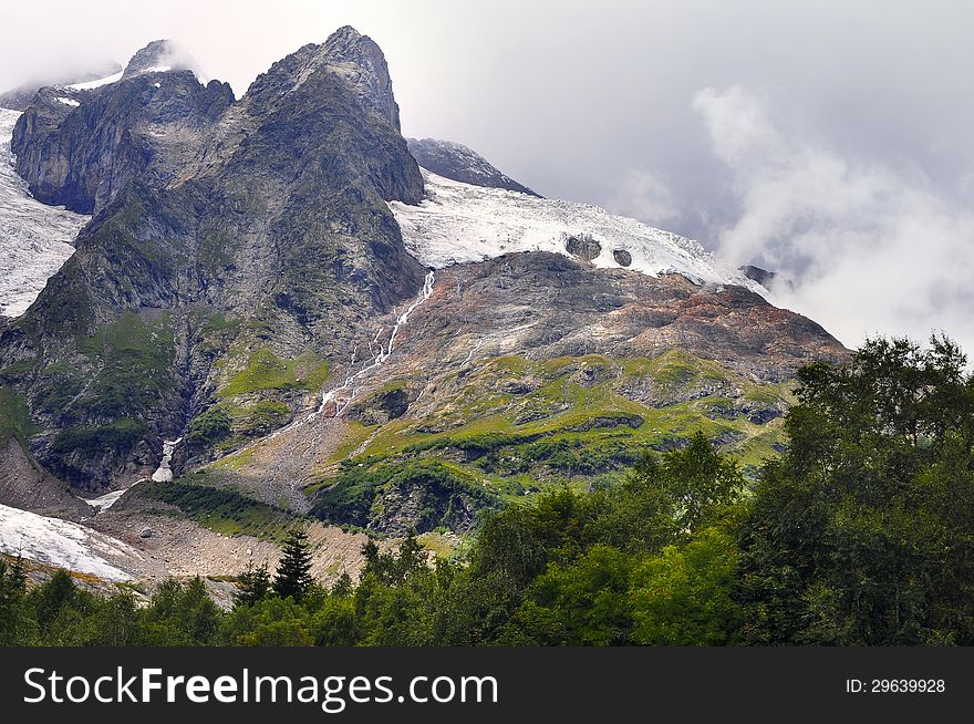 Caucasus Mountains   mountainous landscape high mountains