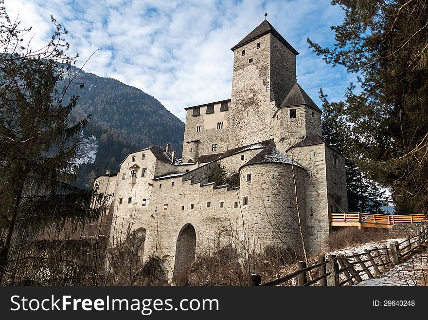 Castle on the alps in campo tures. Castle on the alps in campo tures