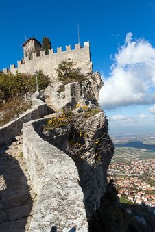 Castle In San Marino Royalty Free Stock Photography