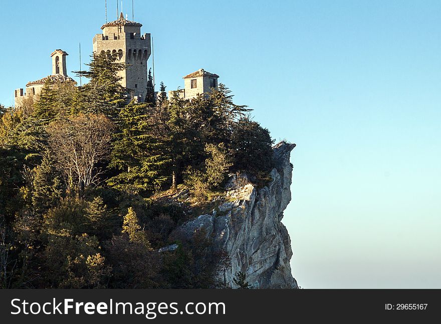 Famous San Marino castle, Italy