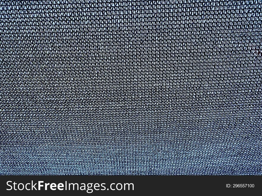 close-up view of the black heat shield mesh