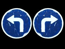 Arrow Turn Sign Stock Photography Arrow Turn Sign Stock Photography