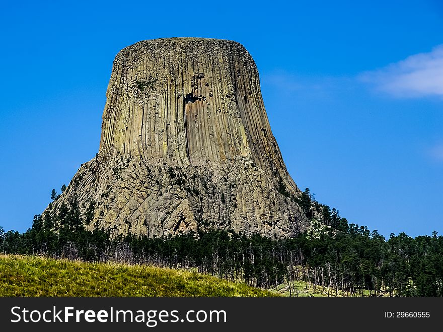 The Amazing Devil's Tower (also called Bear Lodge or Brown Buffalo Horn), is an igneous intrusion or laccolith in the Black Hills, Wyoming, USA. The Amazing Devil's Tower (also called Bear Lodge or Brown Buffalo Horn), is an igneous intrusion or laccolith in the Black Hills, Wyoming, USA.