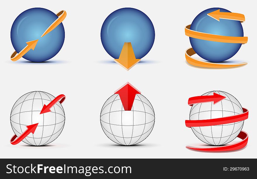 Sphere With Arrows Free Stock Images & Photos 29670963
