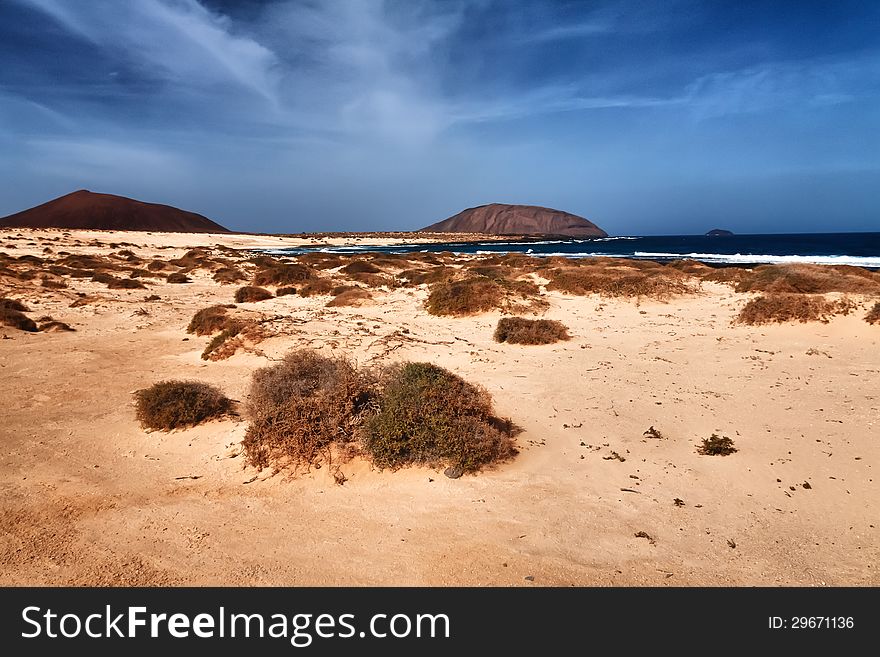 Landscape of La Grasiosa - Canary island