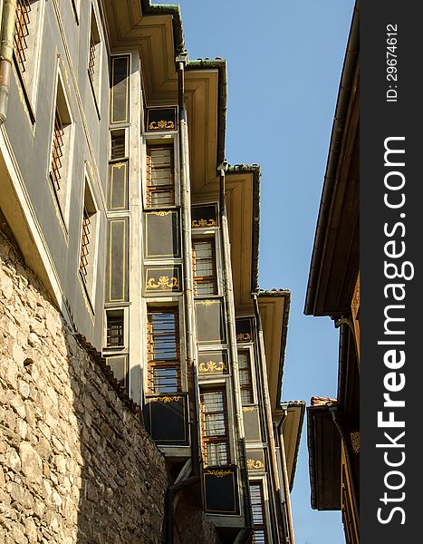 Houses Built On The Fortress Wall, Plovdiv, Bulgaria