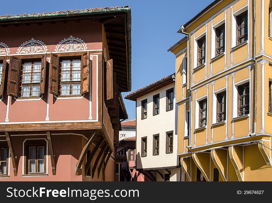 Traditional Houses At Old Plovdiv, Bulgaria
