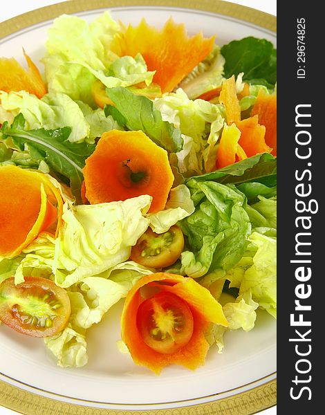 Fresh vegetables: carrot and lettuce; healthy eating and dietary. Fresh vegetables: carrot and lettuce; healthy eating and dietary