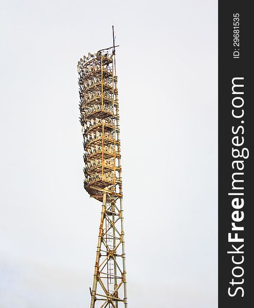 Stadium Light On White Background