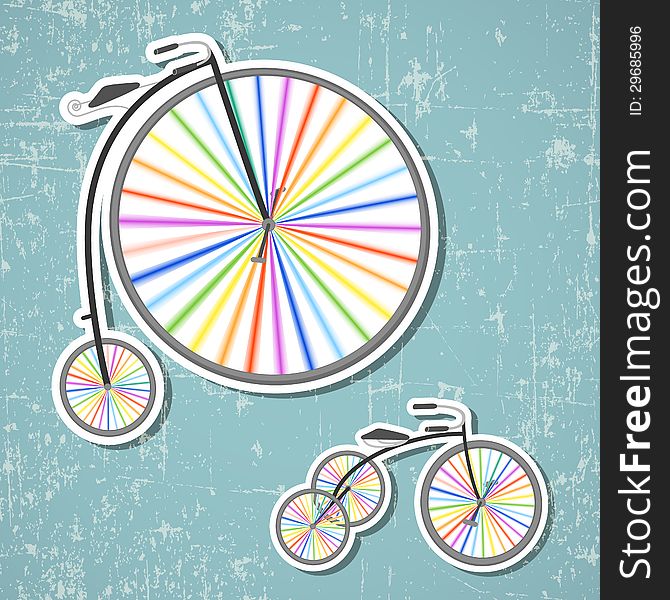 Bicycles With Rainbow Wheels