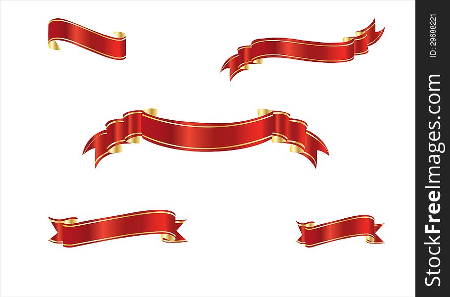 Red And Gold Ribbons