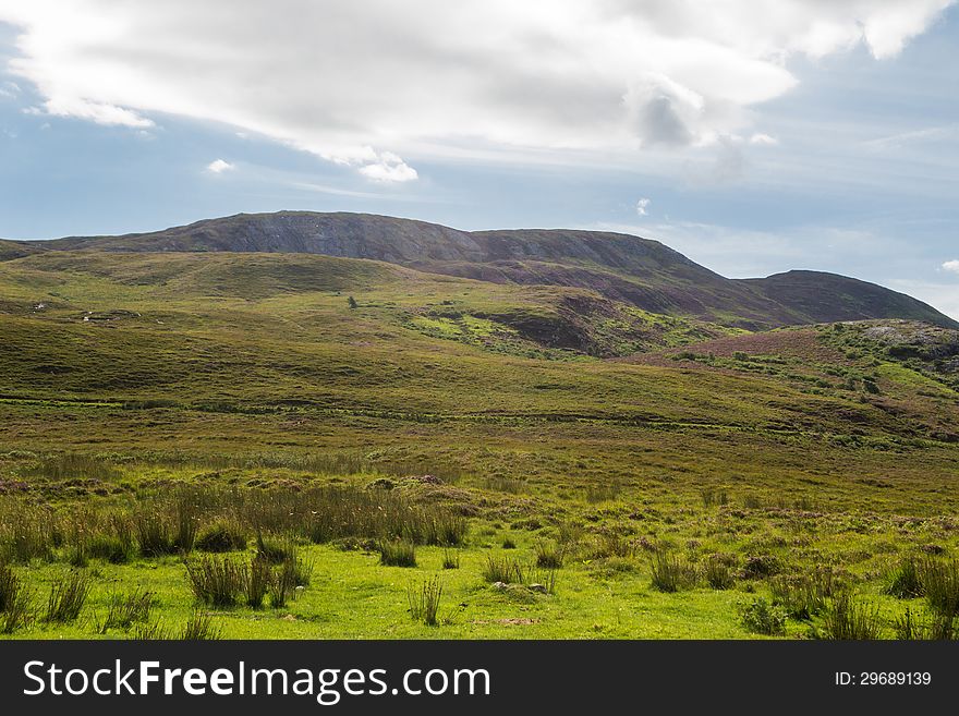 Scenic view of landscape of mountain of Isle of Skye Scotland.