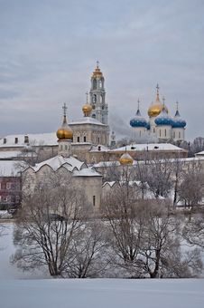 Holy Trinity Sergius Lavra In Winter Stock Images Holy Trinity Sergius Lavra In Winter Stock Images