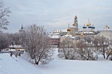 Holy Trinity Sergius Lavra In Winter Royalty Free Stock Photography Holy Trinity Sergius Lavra In Winter Royalty Free Stock Photography