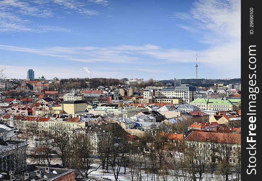 Panorama of Vilnius, Lithuania. Spring at Lithuania. Panorama of Vilnius, Lithuania. Spring at Lithuania