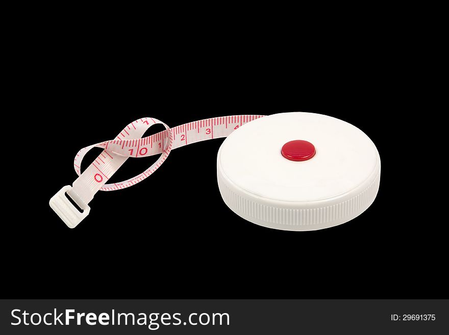 White meter with red figures isolated on the black background. White meter with red figures isolated on the black background