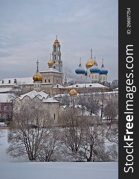 Holy Trinity Sergius Lavra, Sergiev Posad, Russia, winter time. UNESCO World Heritage Site. Holy Trinity Sergius Lavra, Sergiev Posad, Russia, winter time. UNESCO World Heritage Site