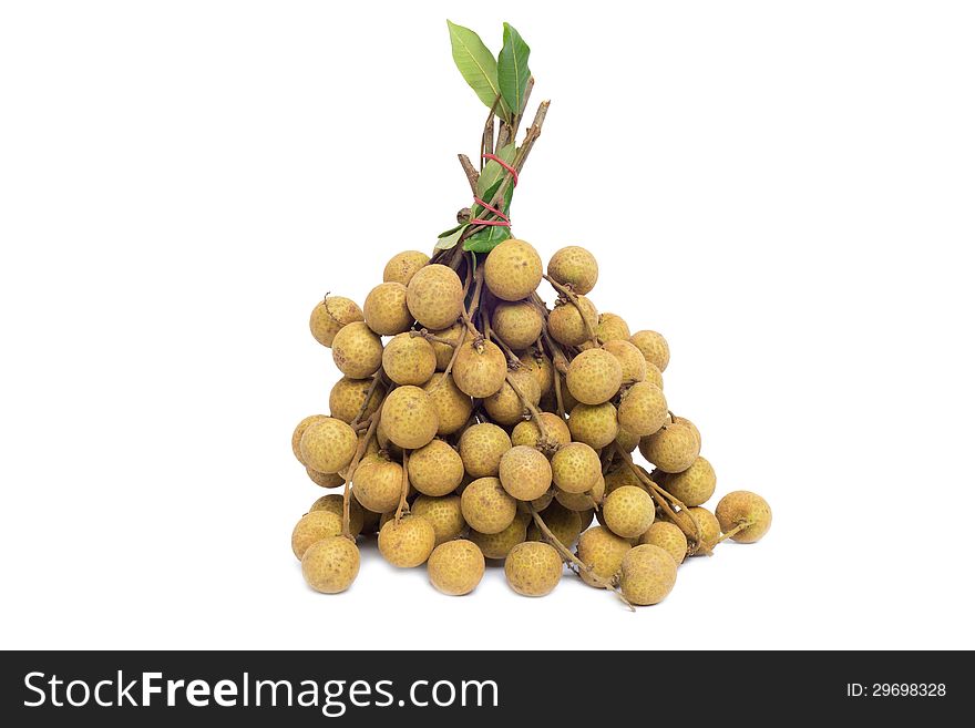 Longan fruit isolated on white background