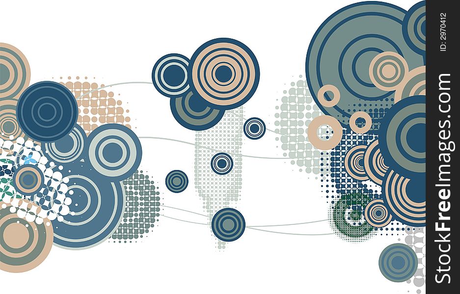 Abstract vector background with circle details in beige and blue colors. EPS file available. Abstract vector background with circle details in beige and blue colors. EPS file available.