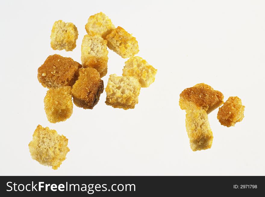 Crispy bread cubes,flavour and delicacy