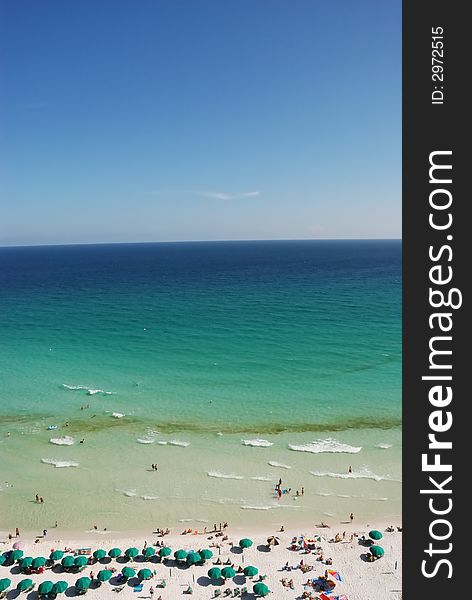 Beach Scene With Emerald Water