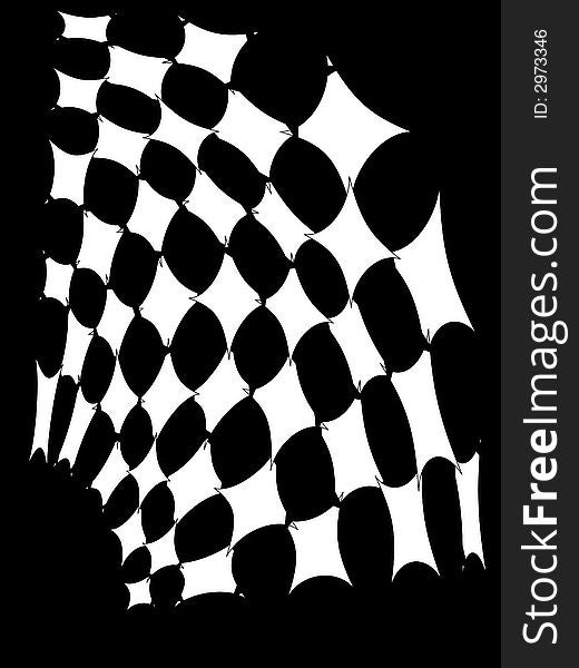 Abstract background black and white optical illusion