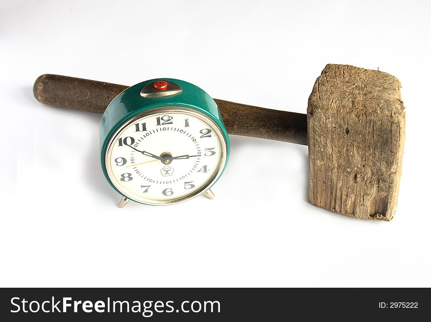 Alarm Clock And Hammer