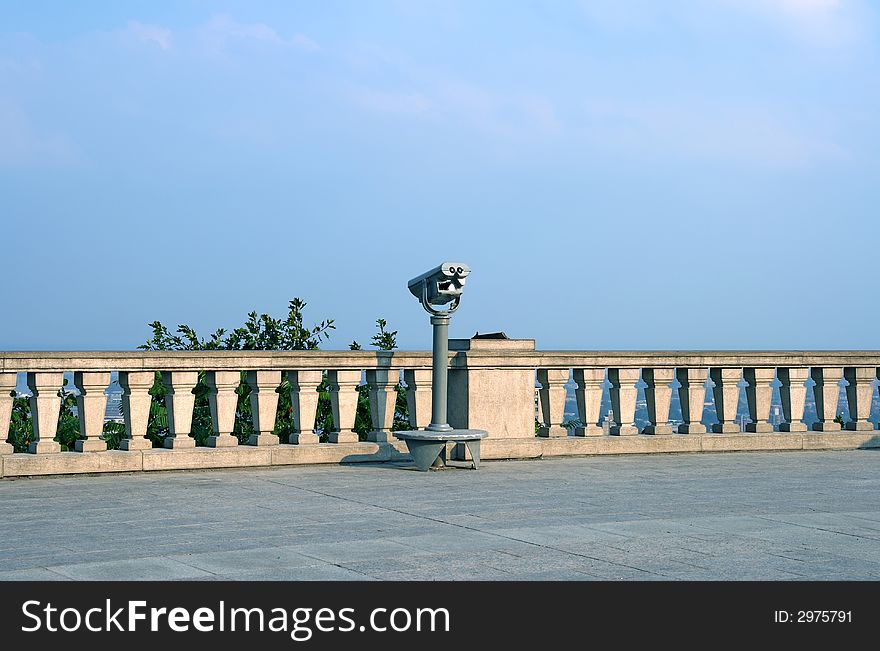 Viewfinder On A Touristic Site