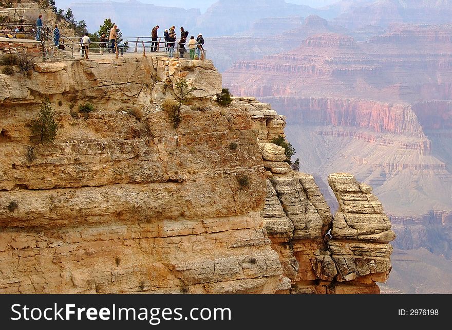 Main viewpoint from south rim of Grand Canyon. Main viewpoint from south rim of Grand Canyon