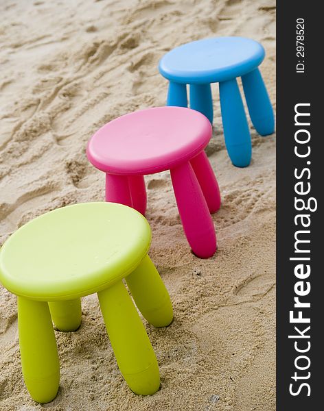 Beach chairs meant for kids in the outdoor classes. Beach chairs meant for kids in the outdoor classes