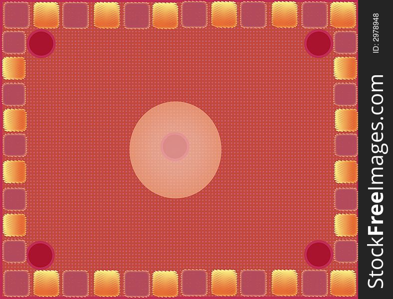A background designed in illustrator with cloth patterns like red dots on each end.
