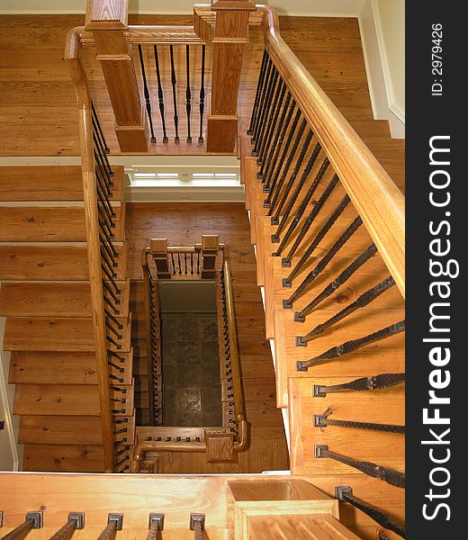 Luxury House with regal elegant winding staircase. Luxury House with regal elegant winding staircase