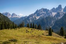 The View Of Dolomiti Mountain Royalty Free Stock Images