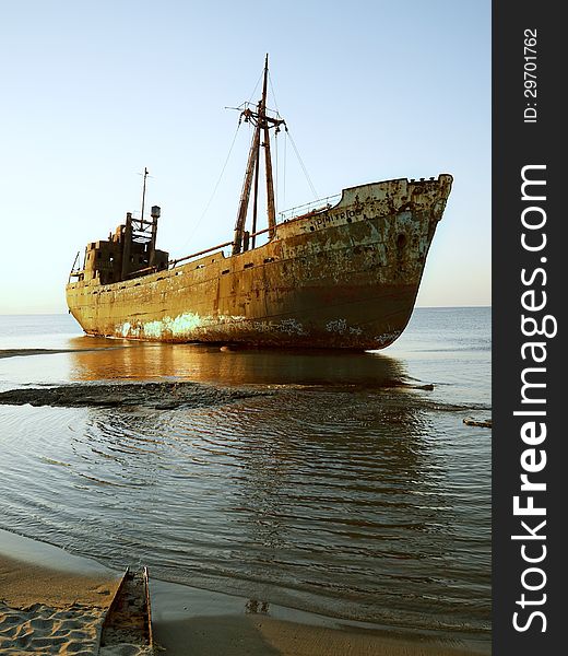 Ship wreck at Gytheio, Greece. Ship wreck at Gytheio, Greece